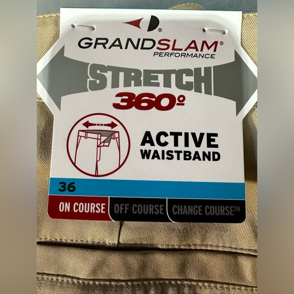 NWT Men’s Grand Slam On Course Performance Golf Shorts Size 36 - Picture 6 of 9